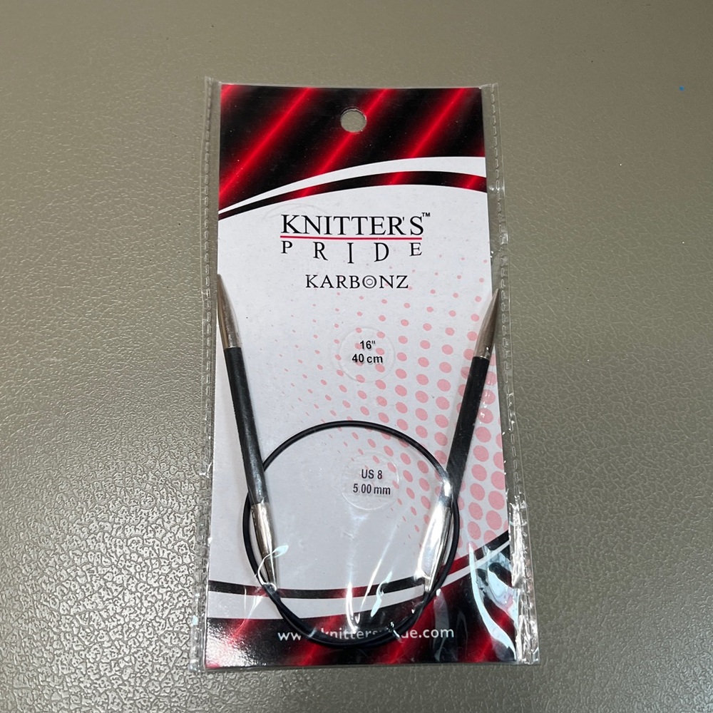 Knitters Pride Karbonz 5.00 mm US8 Circular Knitting Needles - Black